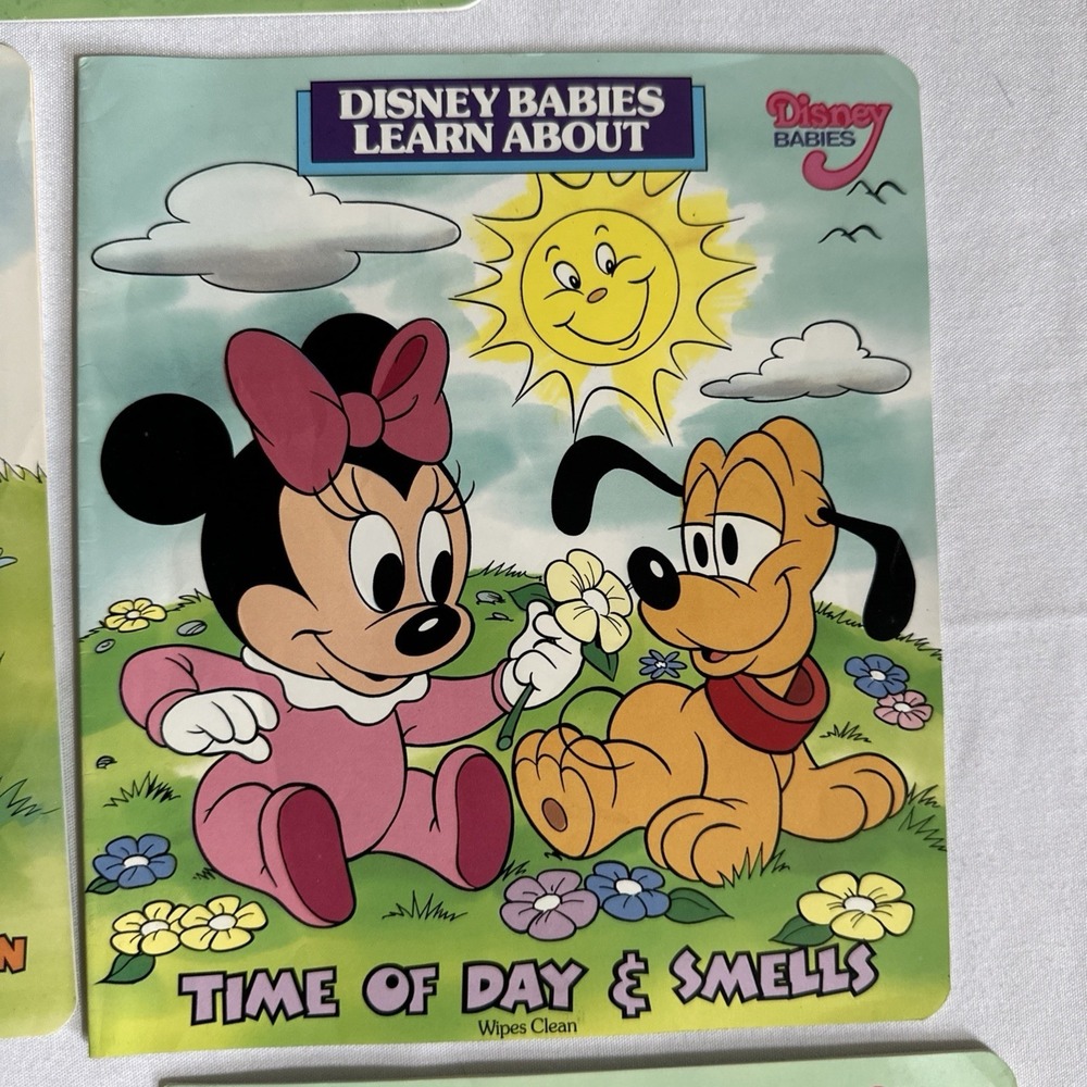 Vintage Disney Babies Learn About Soft Cover Wipe Clean Book Lot of 15 1987-1990 - Picture 10 of 16